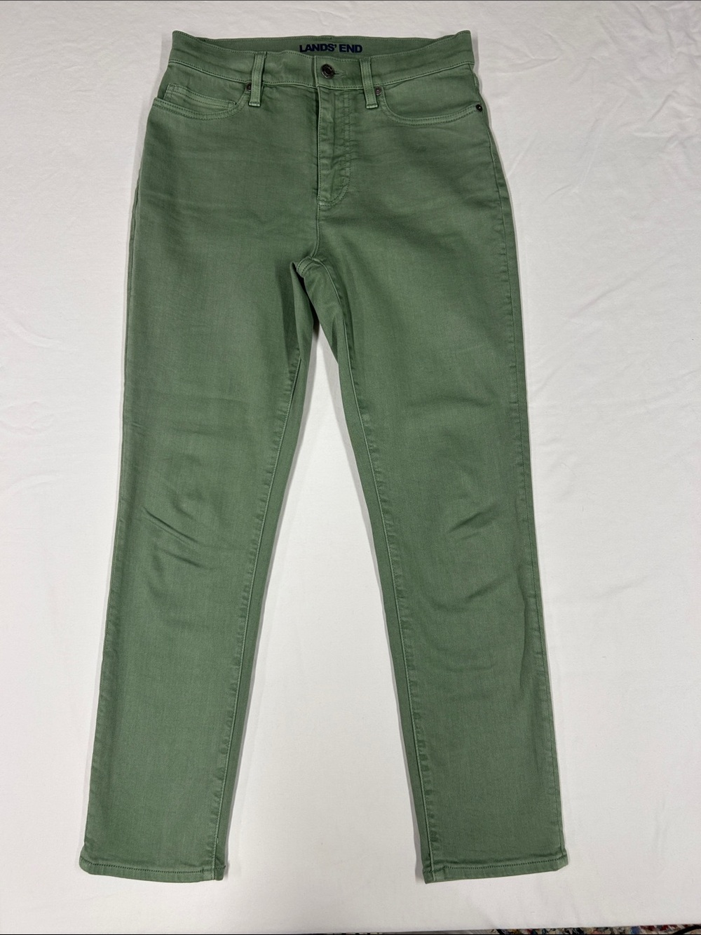 Lands' End Slim Straight Olive Pants